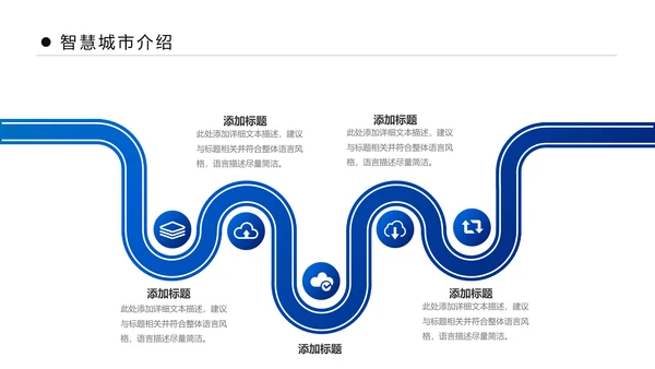 2018蓝色大气智慧城市互联网动态PPT模板