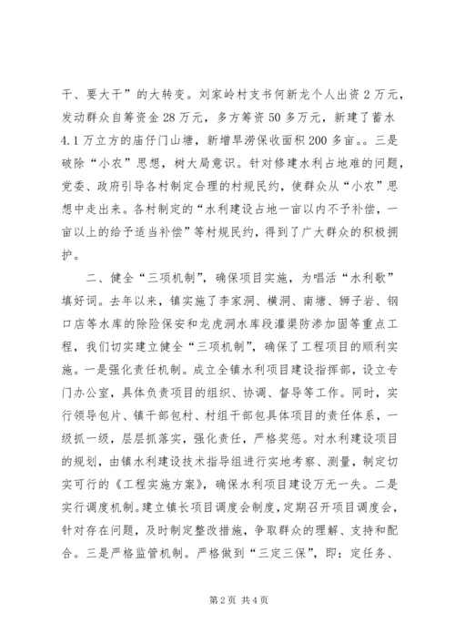 乡镇水利建设经验汇报材料.docx