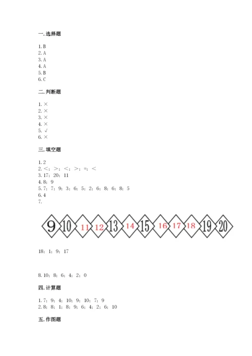 小学数学试卷一年级上册数学期末测试卷（夺冠）word版.docx