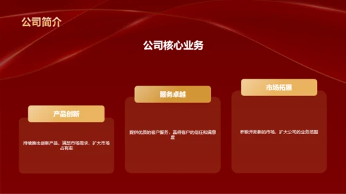 红色奢华企业通用行业年会庆典PPT模板