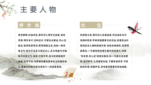 中国戏曲特丹亭PPT模板