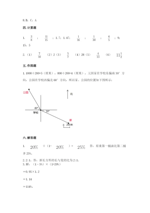 六年级数学上册期末考试卷精品【历年真题】.docx