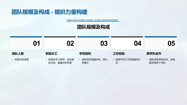 化学团队工作总结PPT模板