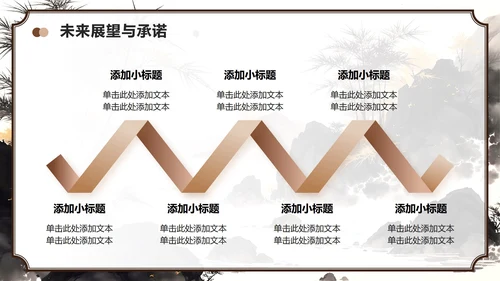 棕色中国风班委竞选学习委员竞选自我介绍PPT模板