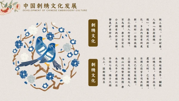 中国典雅刺绣通用PPT模板