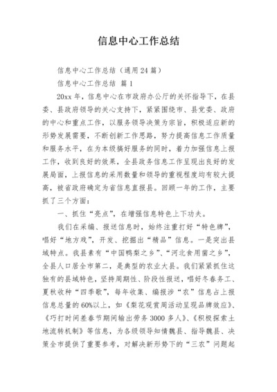 信息中心工作总结.docx