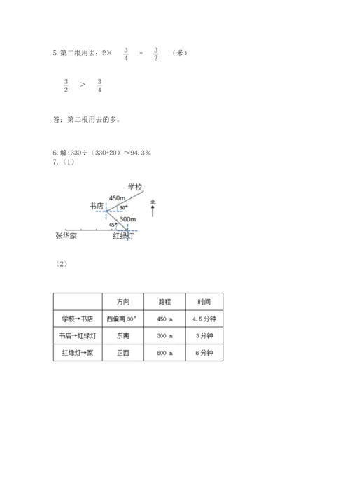 小学六年级上册数学期末测试卷含完整答案（典优）.docx