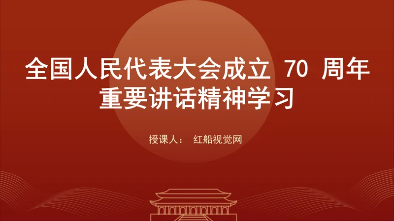 全国人民代表大会成立70周年重要讲话精神学习PPT课件