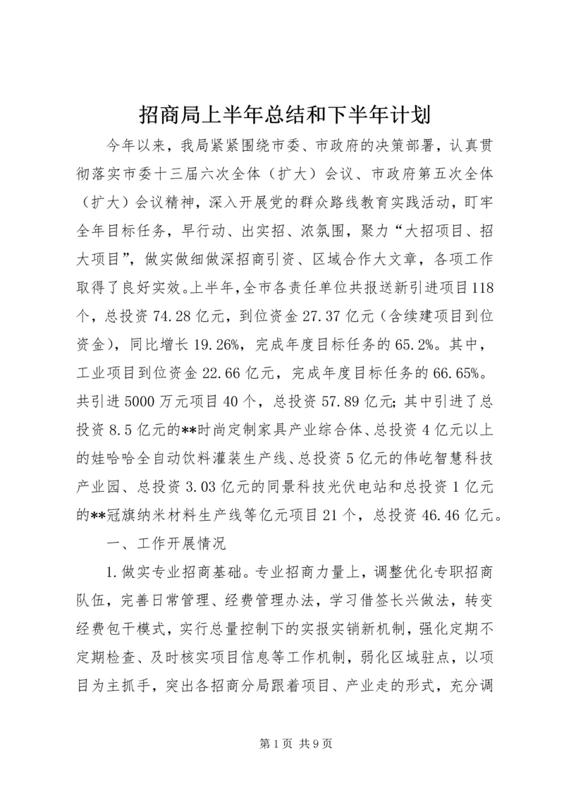 招商局上半年总结和下半年计划_1.docx