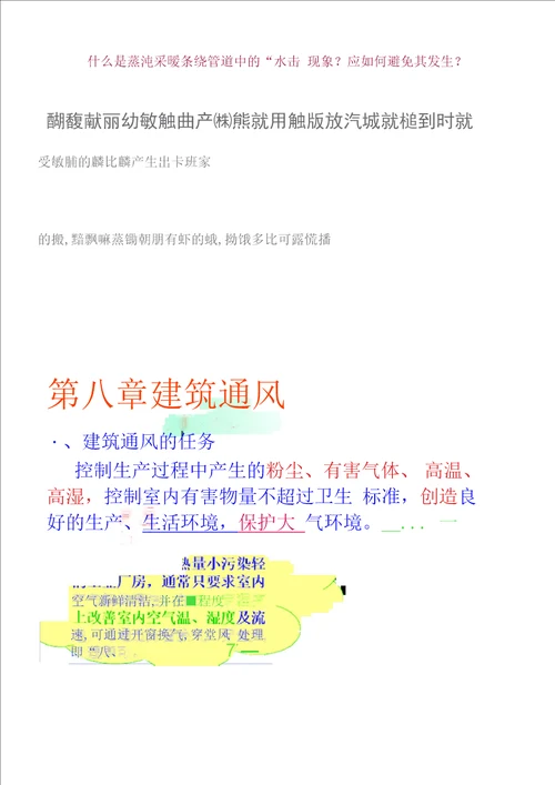 暖通空调复习知识点练习题