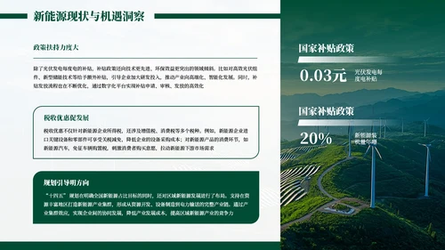 绿色商务新能源项目发展规划PPT模板