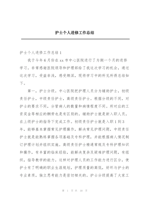 护士个人进修工作总结.docx