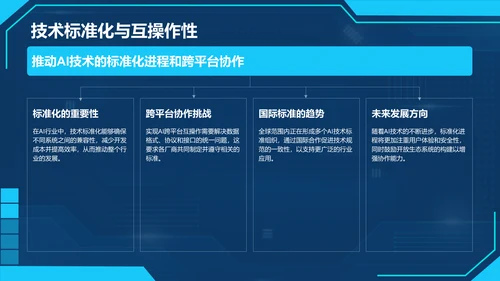 蓝色科技风通用行业AI发布会PPT模板