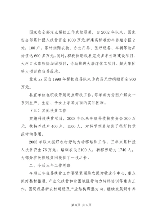 县扶贫办扶贫开发工作汇报材料.docx