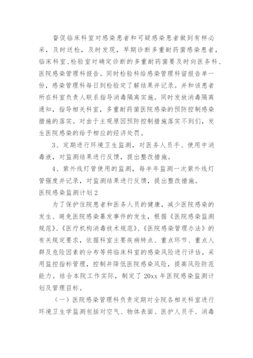 医院感染监测计划.docx