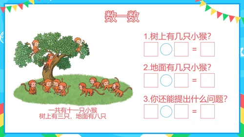 人教版一年级第八单元20以内的退位减法PPT模板