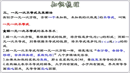 第九章 不等式与不等式组 章节复习【2024春人教七下数学精品课件含动画】