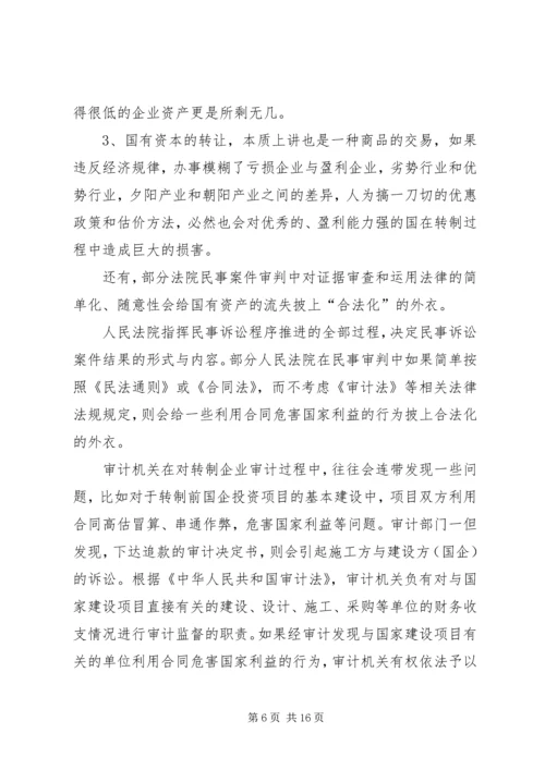 国企改制中资产流失状况调研报告.docx