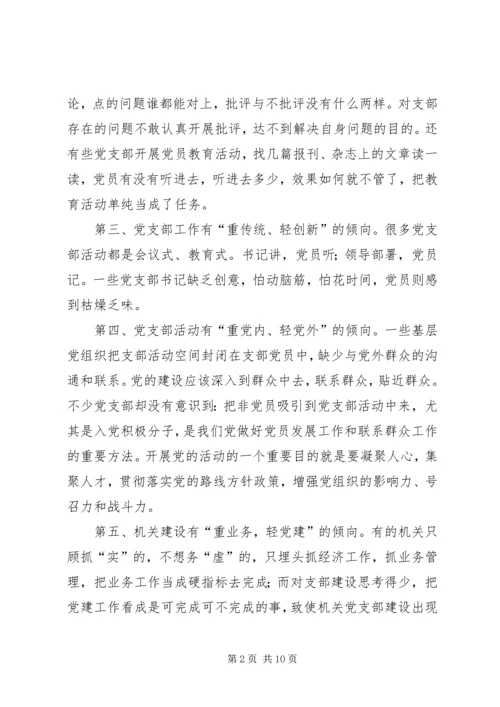 机关党支部建设存在的问题及对策建议 (3).docx