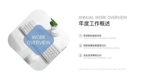 简约商务风财务会计年终总结