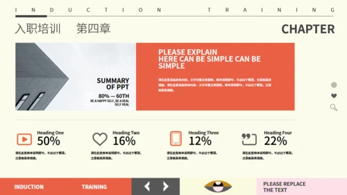 企业员工入职培训简约风适用通用PPT模板