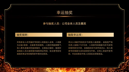 黑色酷炫火焰风企业年终盛典表彰