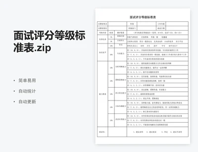面试评分等级标准表.zip