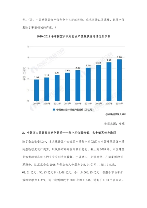 中国室内设计行业市场现状及发展前景分析-预测2024年市场规模将接近4700亿.docx