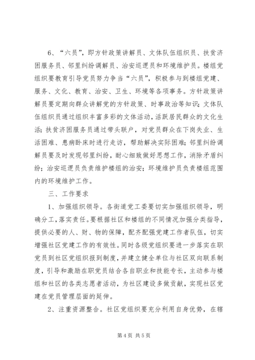 楼组党建社区党建意见.docx
