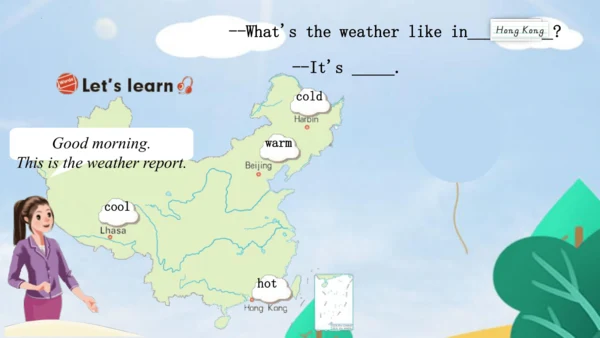 Unit3 Weather PartB Let’s learn & Let’s play 课件（共5