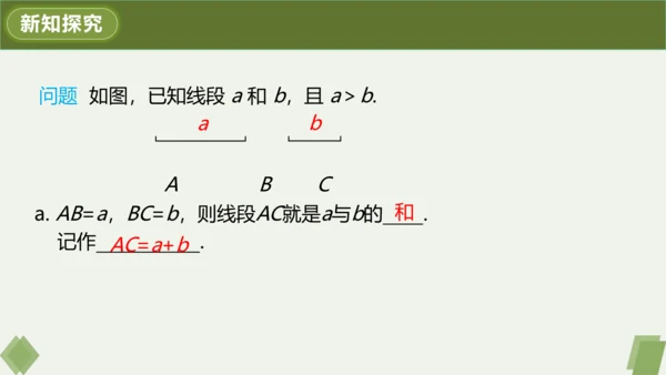 4.2.2 线段长短的运算与比较 课件（共24张PPT）