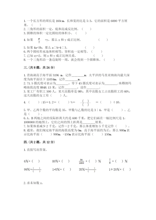 苏教版六年级数学小升初试卷含完整答案（名校卷）.docx