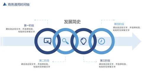 通用时间轴发展大事记PPT模板