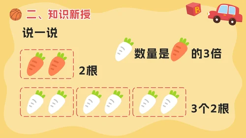 人教版数学三年级上册第五课倍的认识PPT模板