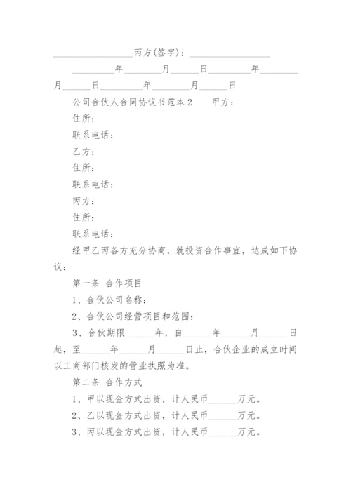 公司合伙人合同协议书范本.docx