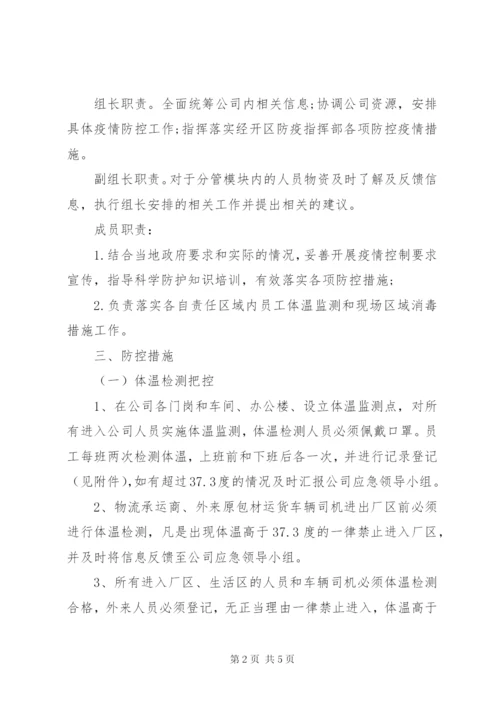 企业复工应急防控方案.docx