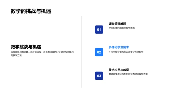 季度教学总结报告PPT模板