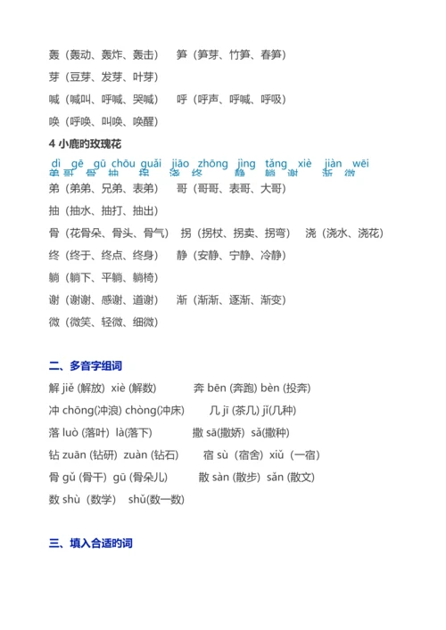 2023年二年级语文下册知识点.docx