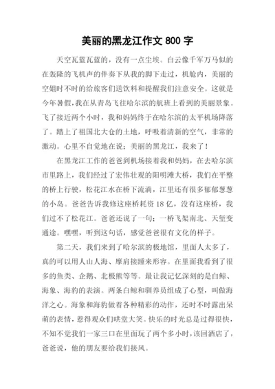 美丽的黑龙江作文800字.docx