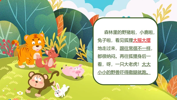 二年级语文《狐假虎威》PPT模板