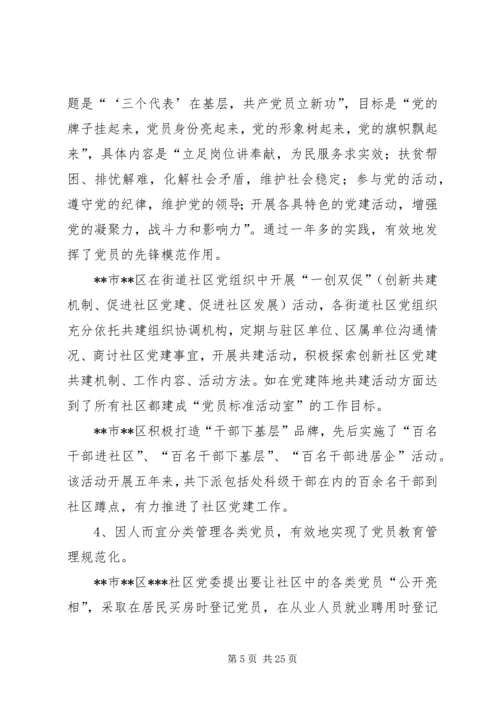 赴外地考察学习社区及非公党建工作.docx