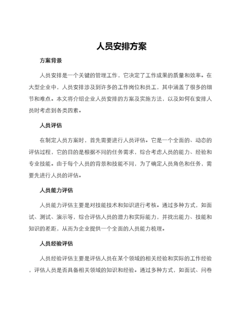 人员安排方案.docx