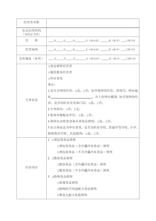 食品经营许可证申请书.docx