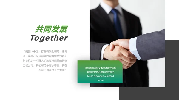 清爽欧美风企业宣传公司简介商务PPT模板