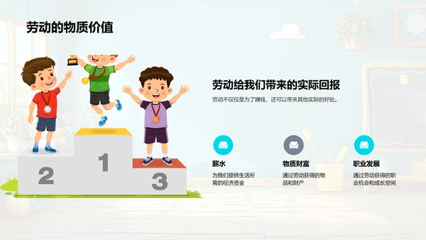 劳动故事讲解PPT模板