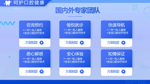 蓝色医疗幼儿园牙科口腔宣传动态PPT模板