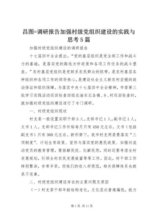 昌图=调研报告加强村级党组织建设的实践与思考5篇 (2).docx