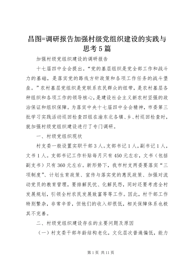 昌图=调研报告加强村级党组织建设的实践与思考5篇 (2).docx
