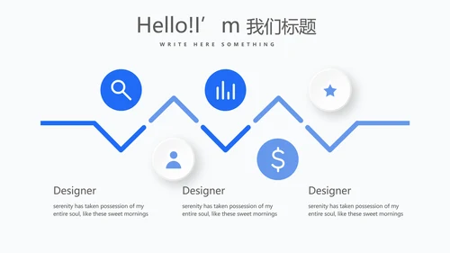 蓝色人力资源工作总结商务通用PPT动态模板