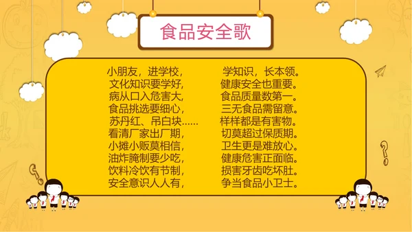 学校食堂食品卫生安全PPT模板